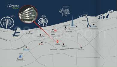 Al Barsha South 2 Location Map Samana Developers Samana Greens Map - Al Barsha South, Dubai Location Map