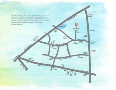 Sapthagiri Shelters Sapthagiri Sandalwoods Map - Whitefield, Bangalore