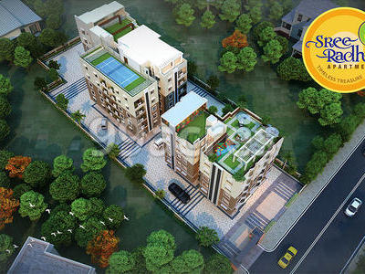 Satellite Sree Radhe Apartment Aerial View