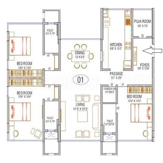 M/s Satyam Builders and Developers Satyam Springs Floor Plan Satyam