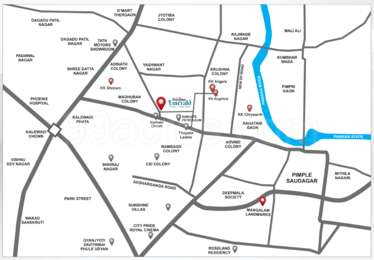 Shah Associates And Properties Shah Kk Mangalam Emerald Map - Rahatani 