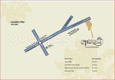 Lucknow To Faizabad Road Map Shalimar Corp Shalimar Paradise The Eden Map - Faizabad Road, Lucknow  Location Map