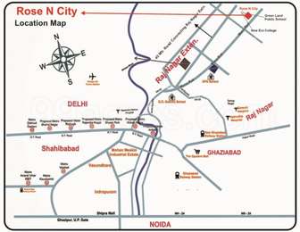 Krishna Kunj Buildcon Rose N City Map - Raj Nagar Extension, Ghaziabad ...