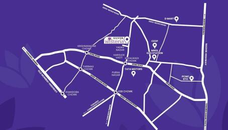 Silver Group Pune Silver Wisteria Map - Chikhali, Pune Location Map
