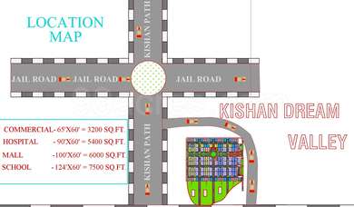 Kisan Path Lucknow Route Map Shree Vashudhayo Kisan Dream Valley Map - Kisan Path, Lucknow Location Map