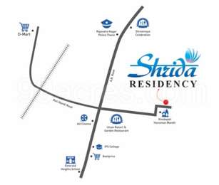 Rajendra Nagar Indore Map Shrida Developers Shrida Residency Map - Rajendra Nagar, Indore Location Map