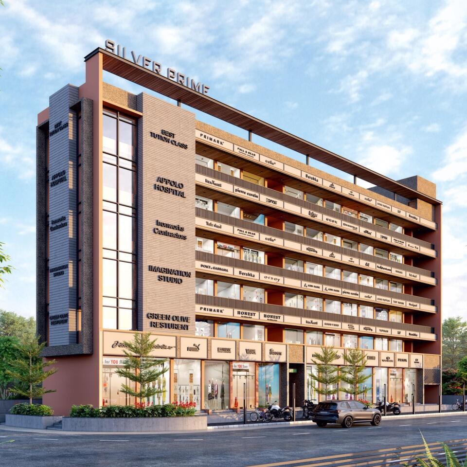 Silver Prime Rail Nagar, Rajkot - Invest in Office spaces & Showrooms