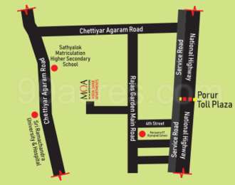 MOA Enterprises MOA Moon Shine Apartment Map - Porur, Chennai Location Map