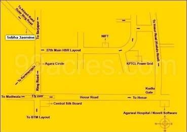 Sobha Developers Sobha Jasmine Map - Green Glen Layout, Bellandur ...