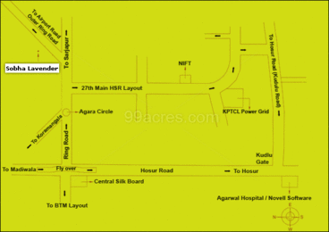 Sobha Developers Sobha Lavender Map - Green Glen Layout, Bellandur ...