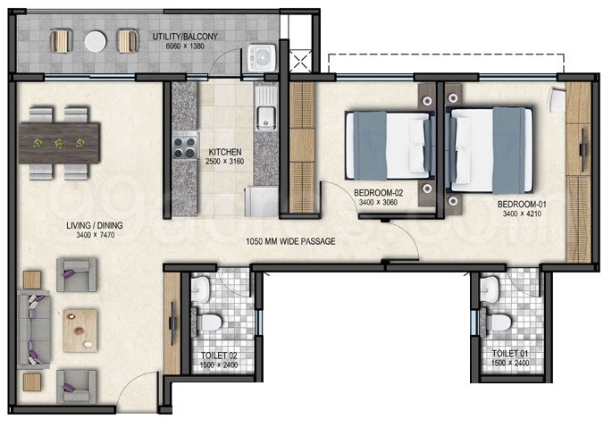 2bhk2t21 Super Area 1205 Sq Ft Apartment 2bhk2t21 Super Area 1205 Sq Ft Apartment