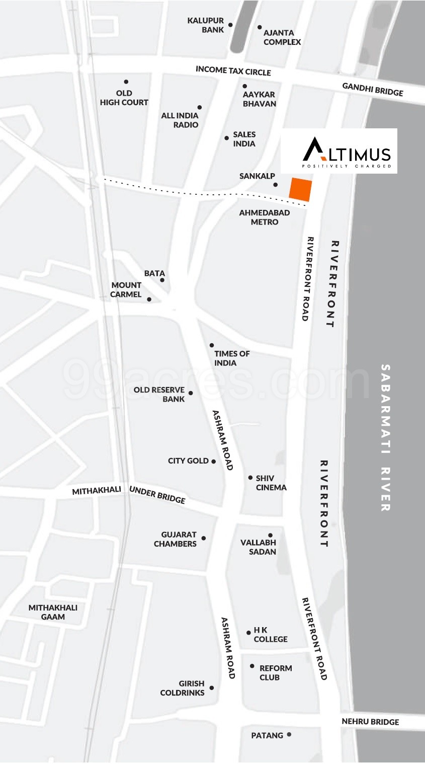 Ashram Road Ahmedabad Map Soch Developers Llp Soch Altimus Map - Ashram Road, Ahmedabad West Location  Map