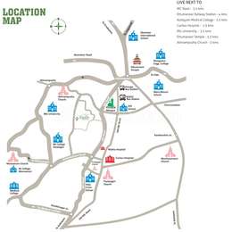 Sowparnika Projects Sowparnika Valle Map - Amalagiri, Kottayam Location Map