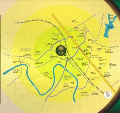 SPB Infra SPB Palaash Aayush Map - Chinchwad, Pune Location Map