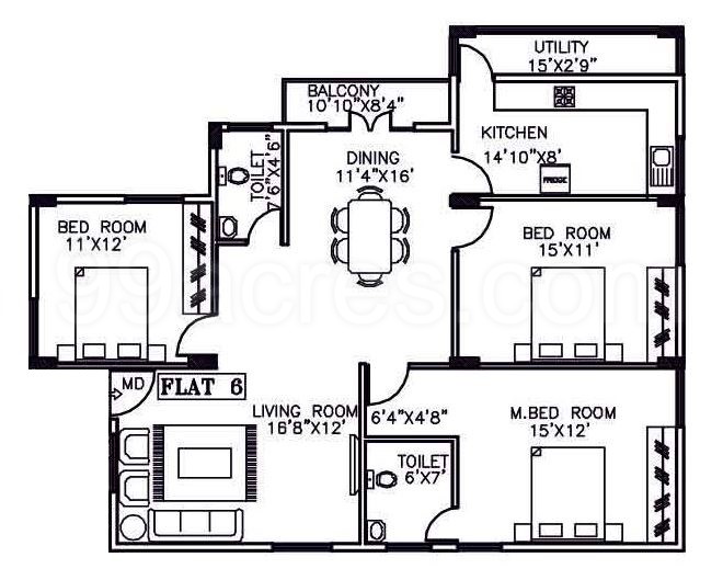 Manjunatha Builders Manjunatha Regency Floor Plan - Manjunatha Regency ...