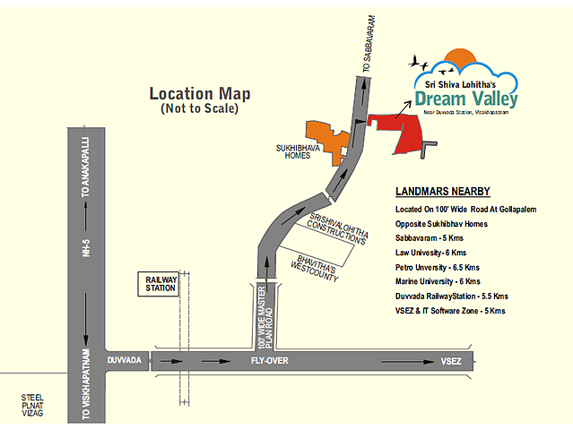 Sri Shiva Lohithas Dream Valley Map Duvvada Visakhapatnam Location Map