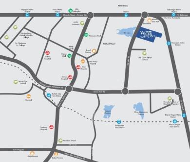 Sri Sreenivasa Infra Fortune Water Front Map - Kukatpally, Hyderabad ...