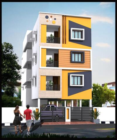 Sri Raghavendra Flats Elevation
