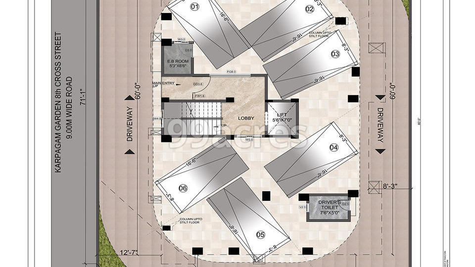 Sreshta Karpagam Garden Typical Floor Plan