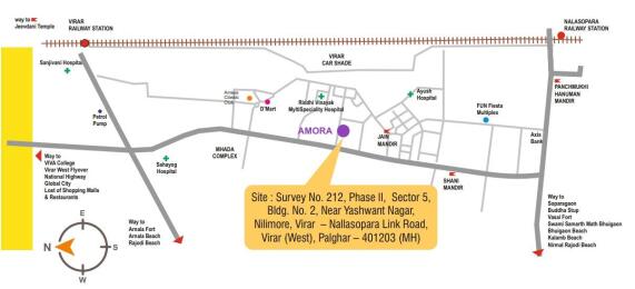 Sumatinath Builders Sumatinath Shalibhadra Amora Map - Nalasopara West ...