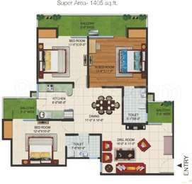 3 BHK Apartment / Flat for sale in Supertech Czar Suites Sector Omicron ...