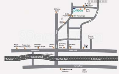 Suvega Constructions Suvega Sunrise Map - Horamavu Agara, Bangalore ...