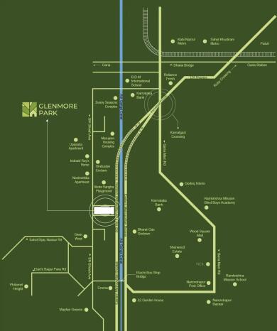 True North Homes Glenmore Park Map - Garia, Kolkata South Location Map