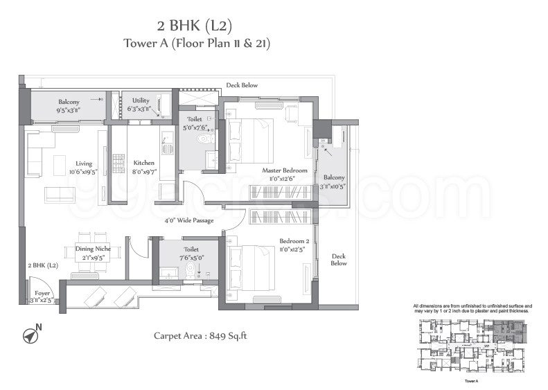 Tata Housing Avenida Floor Plan New Town Kolkata