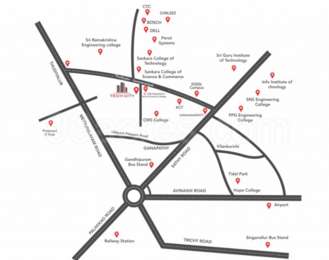 Coimbatore Map With Directions Town And City Developers Town Tech City Map - Saravanampatti, Coimbatore  Location Map