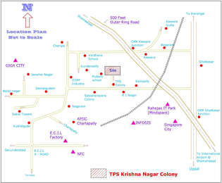 Tps Housing Builders TPS Krishna Nagar Map - ECIL, Secunderabad ...