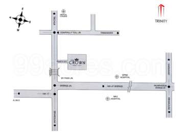 Trinity Builders Trinity Crown Map - Edappally, Kochi Location Map