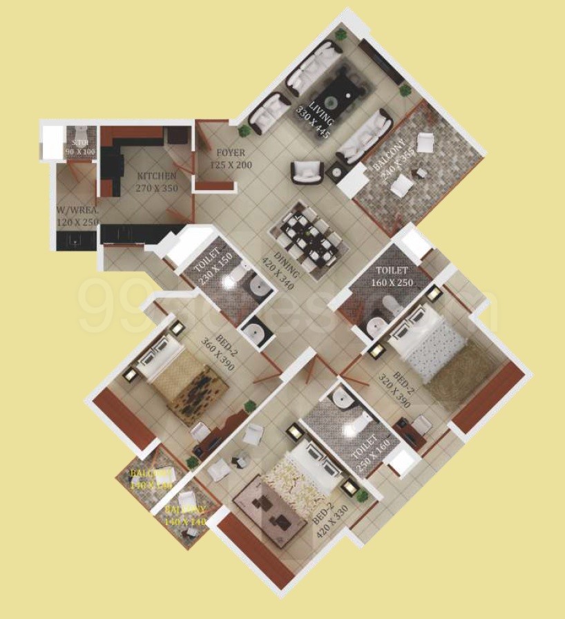 Trinity Builders Trinity Venus Floor Plan - Trinity Venus Kakkanad Kochi