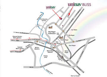 Uninav Developers Uninav Bliss Map - Raj Nagar Extension, Ghaziabad ...