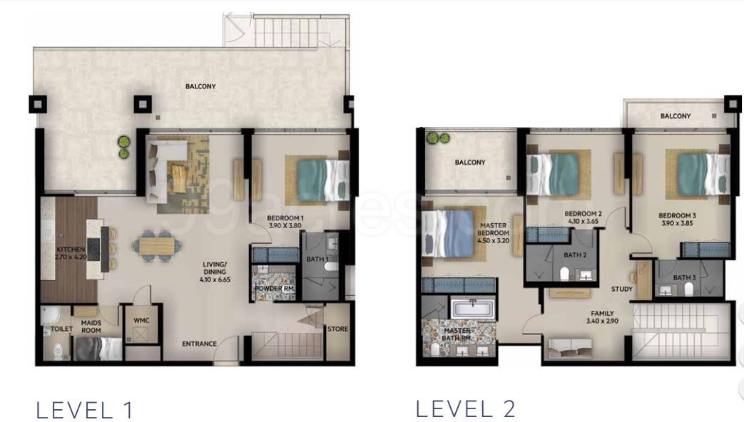 Union Properties Union Oia Residence Floor Plan Dubai Sports City