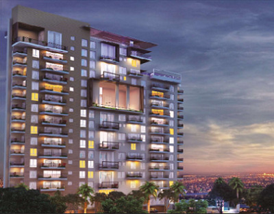 Unishire Belvedere Signature Night View Elevation Image