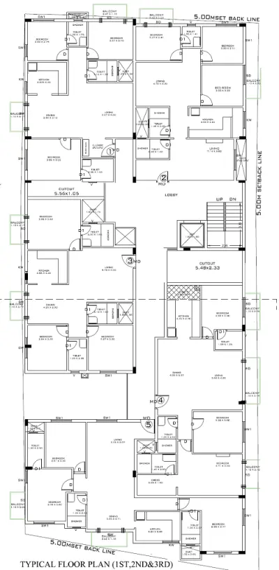Unishire Lakshmi Vilas Typical Floor Plan