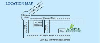 Saguna More Patna Map Universal Green Infra Universal Garden Map - Saguna More, Patna Location Map