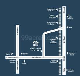 Om Sakthi Nagar Map - Singaperumal koil, Chennai South Location Map