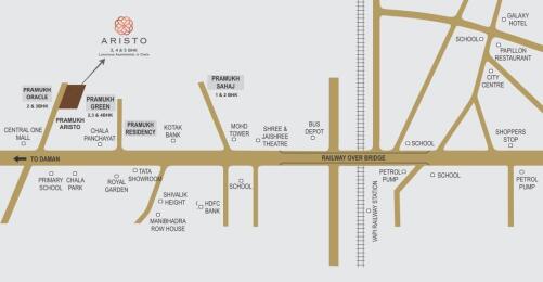 Vapi Char Rasta Map Pramukh Group Pramukh Aristo Map - Chala, Vapi Location Map