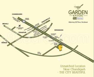 Good Earth Developers Garden Estate Eco Homes Map - Dera Bassi ...