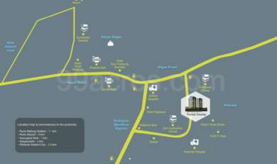 Vascon and Clover Builders and Shree Madhur Forest County Map - Kharadi ...