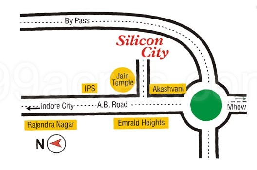 Rajendra Nagar Indore Map Vastu Developers Vastu Silicon City Map - Rajendra Nagar, Indore Location  Map