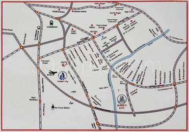 Kisan Path Lucknow Road Map Vazone Infra Developers Vazone Shrishti City Map - Kisan Path, Lucknow  Location Map