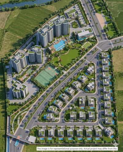 Palladio Presidential Suites Balewadi RiverFront Aerial View