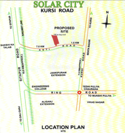 Kursi Road Lucknow Map Villa Infratech Builders Villa Solar City Map - Kursi Road, Lucknow  Location Map