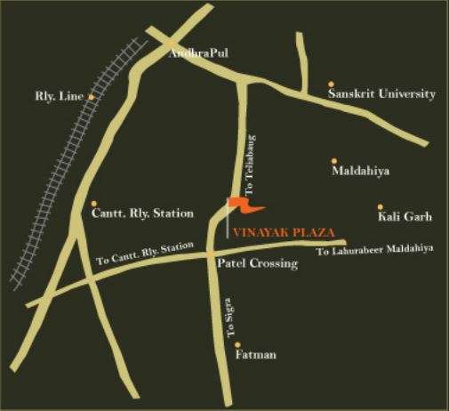 Maldahiya Varanasi Location Map Vinayak Nirman Group Vinayak Plaza Map - Maldahiya, Varanasi Location Map
