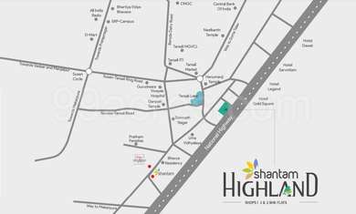 Vraj Creation Shantam Highland Map - Tarsali , Vadodara Location Map