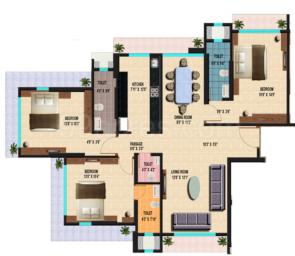 Yash Vikram Developers Yash 5 Diamond Garden Floor Plan Yash 5